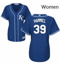 Womens Majestic Kansas City Royals 39 Jason Hammel Authentic Blue Alternate 2 Cool Base MLB Jersey