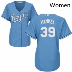 Womens Majestic Kansas City Royals 39 Jason Hammel Replica Light Blue Alternate 1 Cool Base MLB Jersey