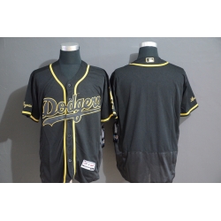 Dodgers Blank Black Gold Flexbase Jersey