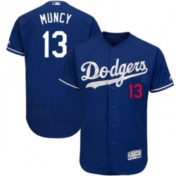 Men Dodgers 13 Max Muncy Blue Flex Base Stitched MLB jersey