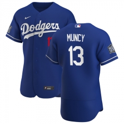 Men Los Angeles Dodgers 13 Max Muncy Men Nike Royal Alternate 2020 World Series Bound Flex Base Player MLB Jersey