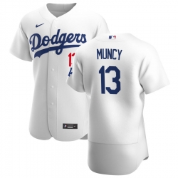 Men Los Angeles Dodgers 13 Max Muncy Men Nike White Home 2020 Flex Base Player MLB Jersey