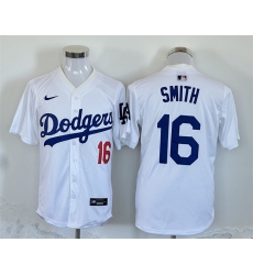 Men Los Angeles Dodgers 16 Will Smith White 2024 Limited Stitched Baseball Jersey