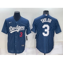 Men Los Angeles Dodgers 3 Chris Taylor Navy Cool Base Stitched Baseball Jersey