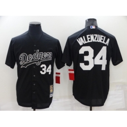 Men Los Angeles Dodgers 34 Toro Valenzuela Black Cool Base Stitched Baseball Jerseys