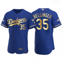 Men Los Angeles Dodgers 35 Cody Bellinger Men Nike Authentic 2021 Gold Program World Series Champions MLB Jersey Royal