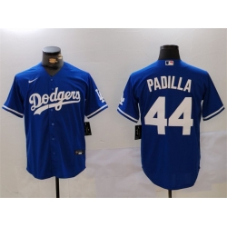 Men Los Angeles Dodgers 44 Vicente Padilla Blue Cool Base Stitched Baseball Jersey