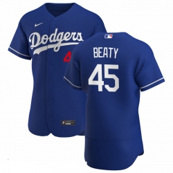 Men Los Angeles Dodgers 45 Matt Beaty Men Nike Royal Alternate 2020 Flex Base Player MLB Jersey