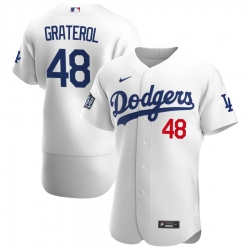 Men Los Angeles Dodgers 48 Brusdar Graterol Men Nike White Home 2020 World Series Bound Flex Base Player MLB Jersey