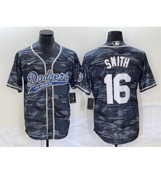 Men Los Angeles Dodgers 7 Julio Urias Gray Camo Cool Base With Patch Stitched Baseball Jersey