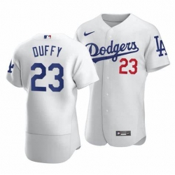 Men Los Angeles Dodgers Danny Duffy 23 White Flex Base Stitched MLB Jersey