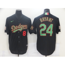 Men Los Angeles Dodgers Mexican Koby Bryant 8 24 World Series Black MLB Jersey