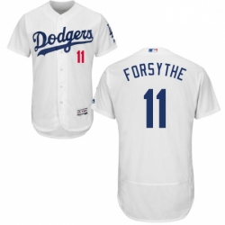 Mens Majestic Los Angeles Dodgers 11 Logan Forsythe White Flexbase Authentic Collection MLB Jersey