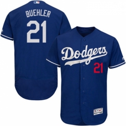 Mens Majestic Los Angeles Dodgers 21 Walker Buehler Royal Blue Flexbase Authentic Collection MLB Jersey