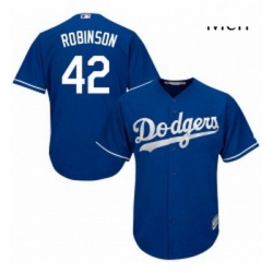 Mens Majestic Los Angeles Dodgers 42 Jackie Robinson Authentic Royal Blue Alternate Cool Base MLB Jersey