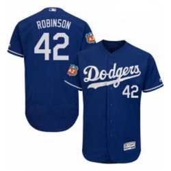 Mens Majestic Los Angeles Dodgers 42 Jackie Robinson Royal Blue Flexbase Authentic Collection MLB Jersey