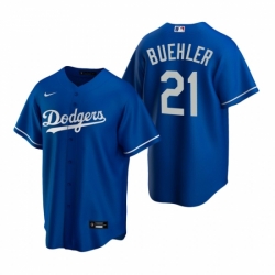 Mens Nike Los Angeles Dodgers 21 Walker Buehler Royal Alternate Stitched Baseball Jersey