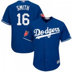 Will Smith Mens Los Angeles Dodgers Royal Replica Cool Base 2018 Spring Training Jersey Majestic