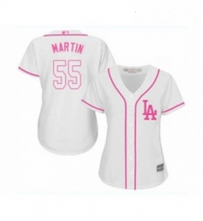 Womens Los Angeles Dodgers 55 Russell Martin Authentic White Fashion Cool Base Baseball Jersey 