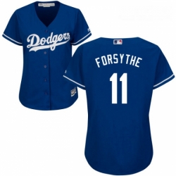 Womens Majestic Los Angeles Dodgers 11 Logan Forsythe Authentic Royal Blue Alternate Cool Base MLB Jersey 