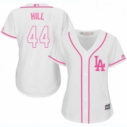 Womens Majestic Los Angeles Dodgers 44 Rich Hill Authentic White Fashion Cool Base MLB Jersey 