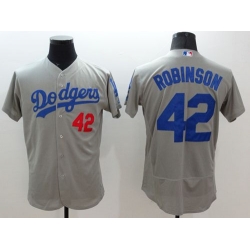 Youth Los Angeles Dodgers #42 Jackie Robinson Grey Flexbase Stitched Jersey