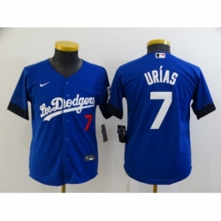 Youth Los Angeles Dodgers #7 Julio Urias Blue City Player Jersey