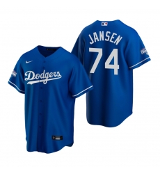 Youth Los Angeles Dodgers 74 Kenley Jansen Royal 2020 World Series Champions Replica Jersey