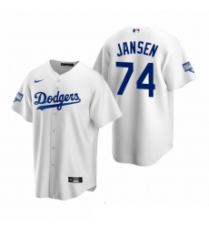 Youth Los Angeles Dodgers Kenley 74 Jansen White 2020 World Series Champions Replica Jersey