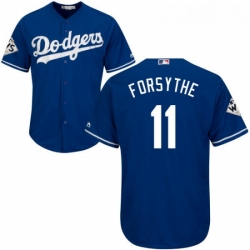 Youth Majestic Los Angeles Dodgers 11 Logan Forsythe Replica Royal Blue Alternate 2017 World Series Bound Cool Base MLB Jersey 