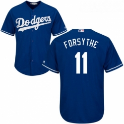 Youth Majestic Los Angeles Dodgers 11 Logan Forsythe Replica Royal Blue Alternate Cool Base MLB Jersey 