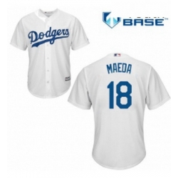 Youth Majestic Los Angeles Dodgers 18 Kenta Maeda Authentic White Home Cool Base MLB Jersey