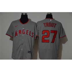 Angels 27 Mike Trout Gray 2020 Nike Flexbase Jersey