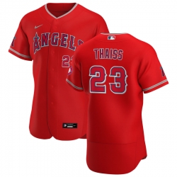 Men Los Angeles Angels 23 Matt Thaiss Men Nike Red Alternate 2020 Flex Base Player MLB Jersey