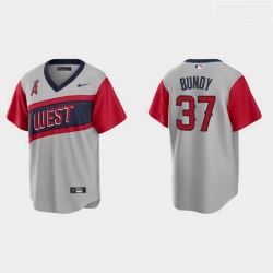 Men Los Angeles Angels 37 Dylan Bundy Men Nike Gray 2021 Little League Classic Game MLB Jersey