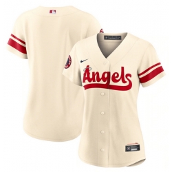 Women Los Angeles Angels Blank 2022 Cream City Connect Stitched Baseball Jersey 28Run Small 2