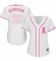 Womens Majestic Los Angeles Angels of Anaheim 32 Cam Bedrosian Authentic White Fashion Cool Base MLB Jersey 