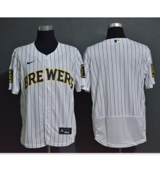 Brewers Blank White Nike 2020 Flexbase Jerseys