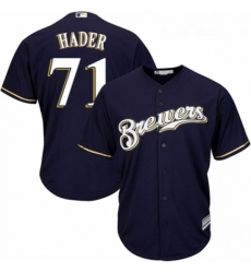 Youth Majestic Milwaukee Brewers 71 Josh Hader Replica White Alternate Cool Base MLB Jersey 