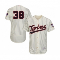 Mens Minnesota Twins 38 Blake Parker Cream Alternate Flex Base Authentic Collection Baseball Jersey