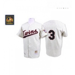 Mens Mitchell and Ness Minnesota Twins 3 Harmon Killebrew Replica WhiteBlue Strip Throwback MLB Jersey