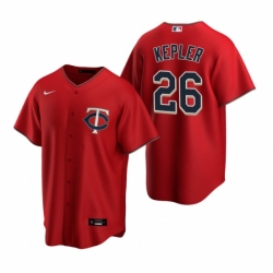 Mens Nike Minnesota Twins 26 Max Kepler Red Alternate Stitched Baseball Jerse