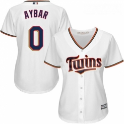 Womens Majestic Minnesota Twins 0 Erick Aybar Authentic White Home Cool Base MLB Jersey 