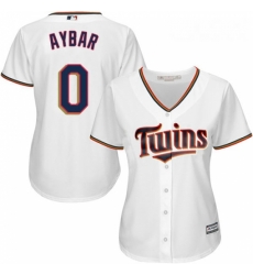 Womens Majestic Minnesota Twins 0 Erick Aybar Replica White Home Cool Base MLB Jersey 