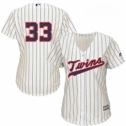 Womens Majestic Minnesota Twins 33 Justin Morneau Authentic Cream Alternate Cool Base MLB Jersey