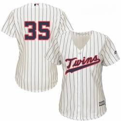 Womens Majestic Minnesota Twins 35 Michael Pineda Replica Cream Alternate Cool Base MLB Jersey 