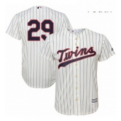 Youth Majestic Minnesota Twins 29 Rod Carew Authentic Cream Alternate Cool Base MLB Jersey