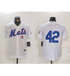 Men New York Mets 42 Jackie Robinson White Cool Base Stitched Baseball Jersey 1