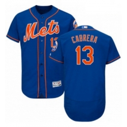 Mens Majestic New York Mets 13 Asdrubal Cabrera Royal Blue Alternate Flex Base Authentic Collection MLB Jersey