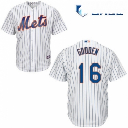 Mens Majestic New York Mets 16 Dwight Gooden Replica White Home Cool Base MLB Jersey